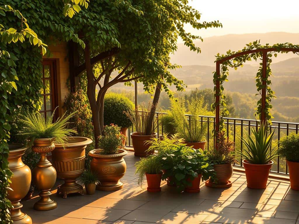 Kupfer Bronze Gold Terrassenakzente