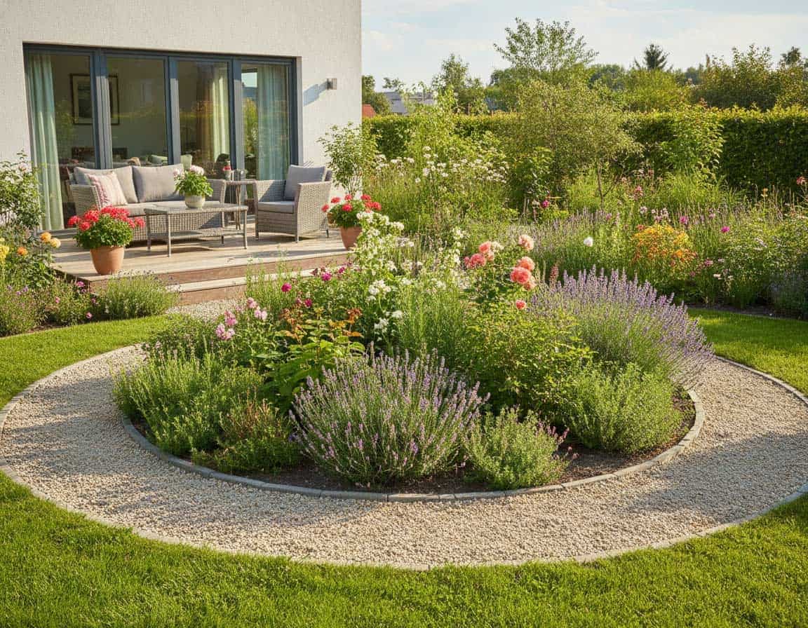 Duftgarten mit blühenden Duftpflanzen