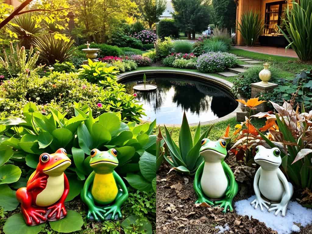 Frosch-Skulpturen für jede Jahreszeit Frosch-Skulpturen für jede Jahreszeit