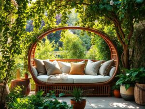 Mehr über den Artikel erfahren Gartenliege aus Rattan für einen gelungenen Bohostil
