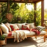 Gartenliege im Bohostil für Terrasse und Balkon