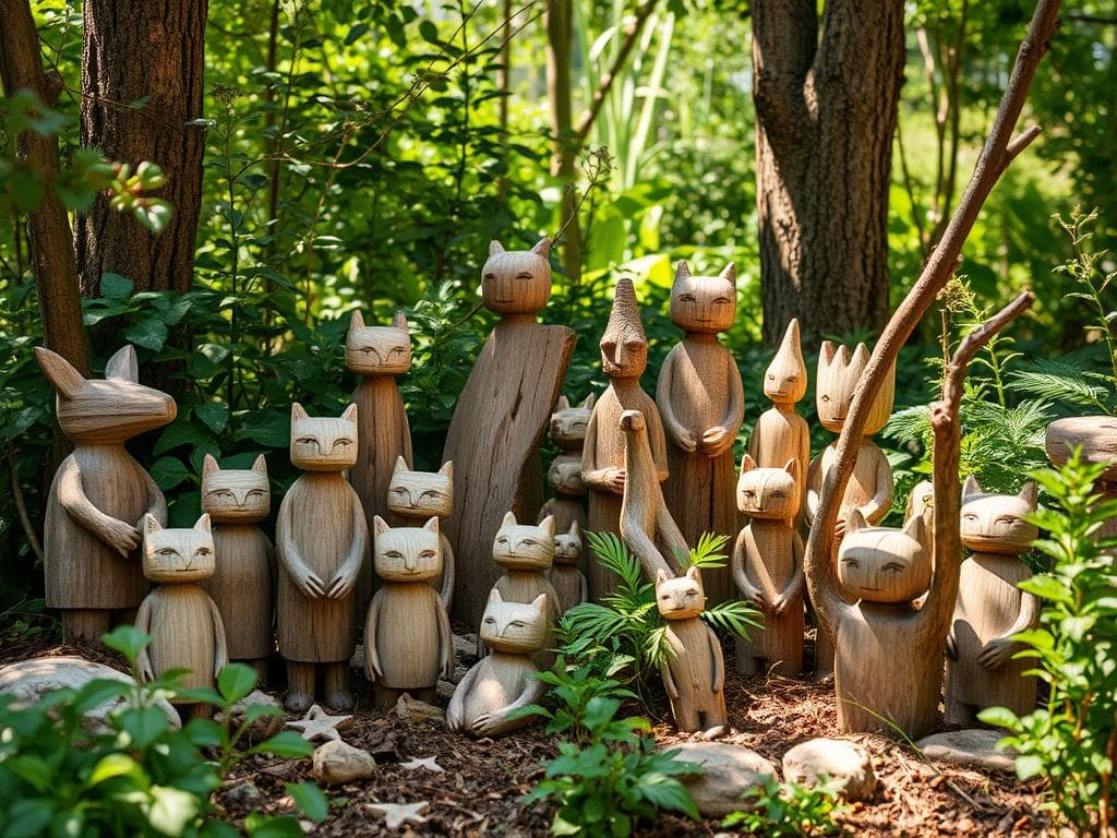 Holzfiguren im Außenbereich Holzfiguren im Außenbereich