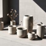 Minimalistische Betonvasen für moderne Terrassen im Urban Style