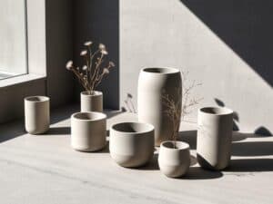 Mehr über den Artikel erfahren Minimalistische Betonvasen für moderne Terrassen im Urban Style