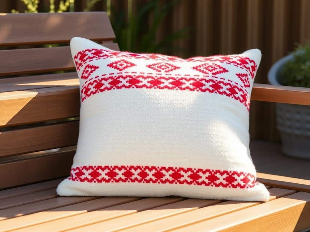 Outdoor-Sitzkissen mit Norwegermuster