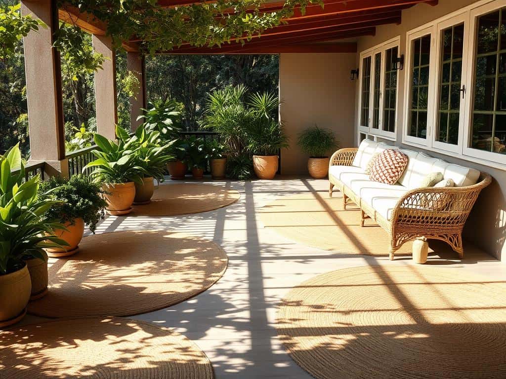 Saisonale Terrassengestaltung mit Seegras-Teppichen Saisonale Terrassengestaltung mit Seegras-Teppichen