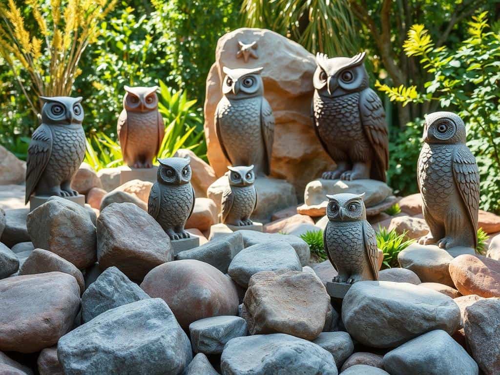 Steinarten für Eulen-Skulpturen Steinarten für Eulen-Skulpturen