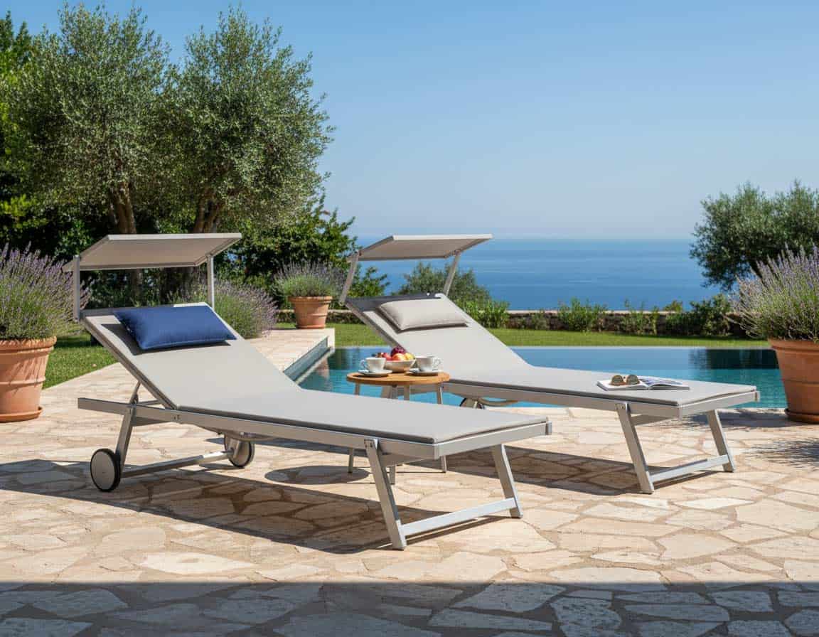 Multifunktionale Gartenliegen für den Pool Multifunktionale Gartenliegen für den Pool