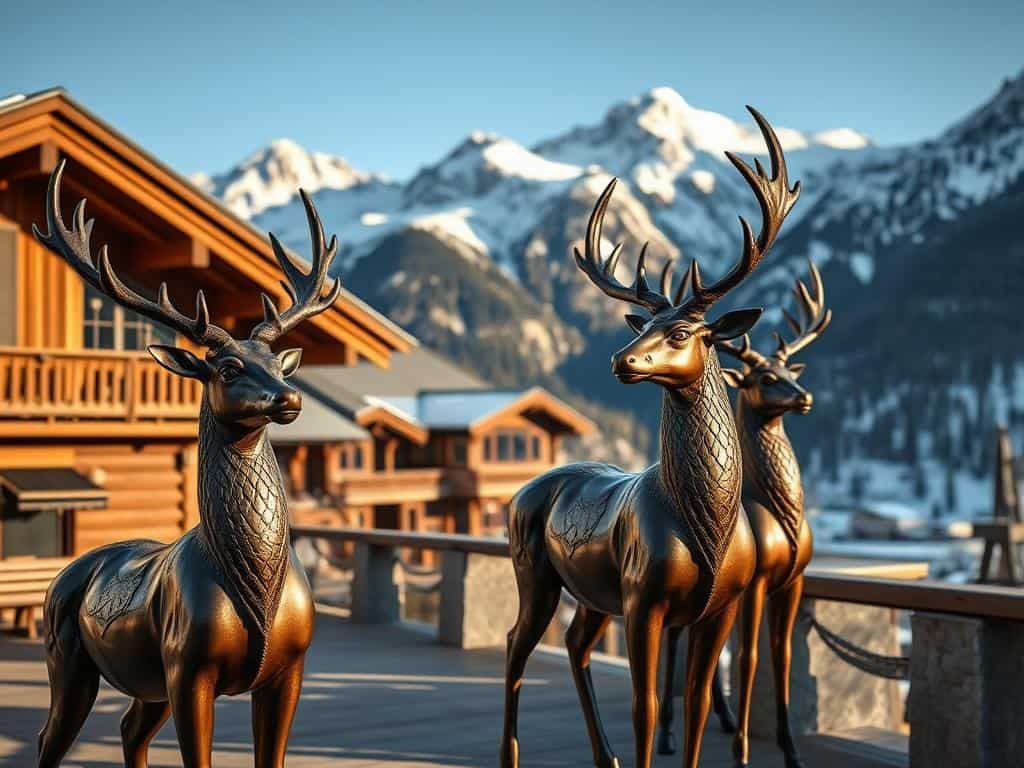 Hirsche aus Metall für Alpenambiente Hirsche aus Metall für Alpenambiente