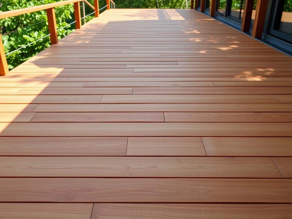 Teakholz auf der Terrasse