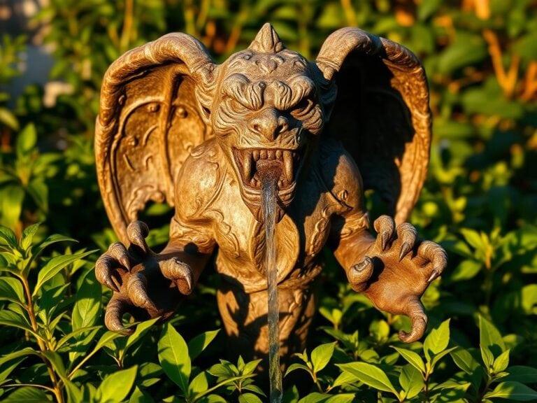 Mehr über den Artikel erfahren Gargoyle als Wasserspeier als Blickfang im Garten