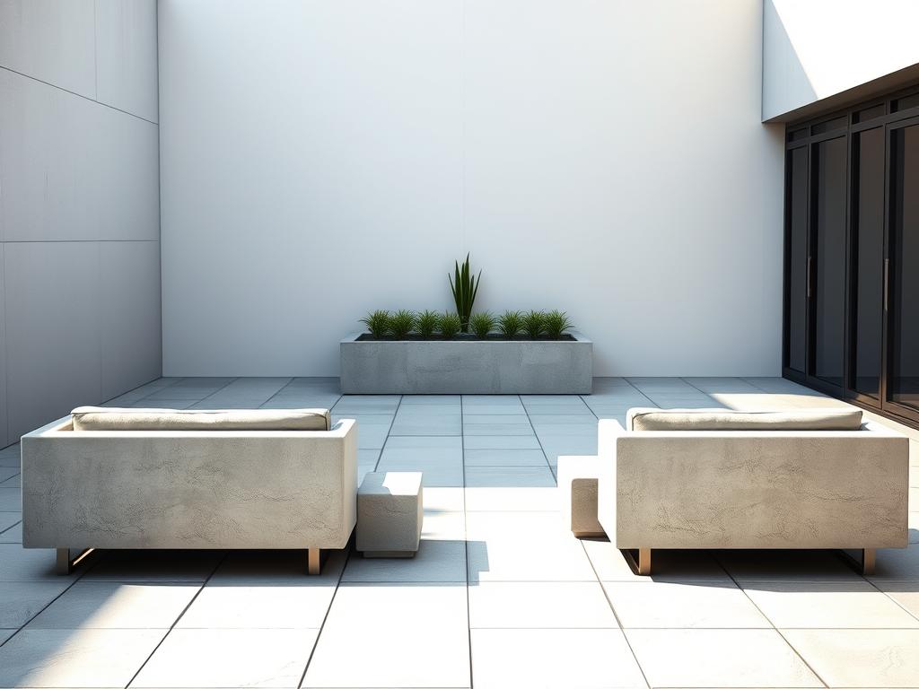 Minimalistische Terrassengestaltung
