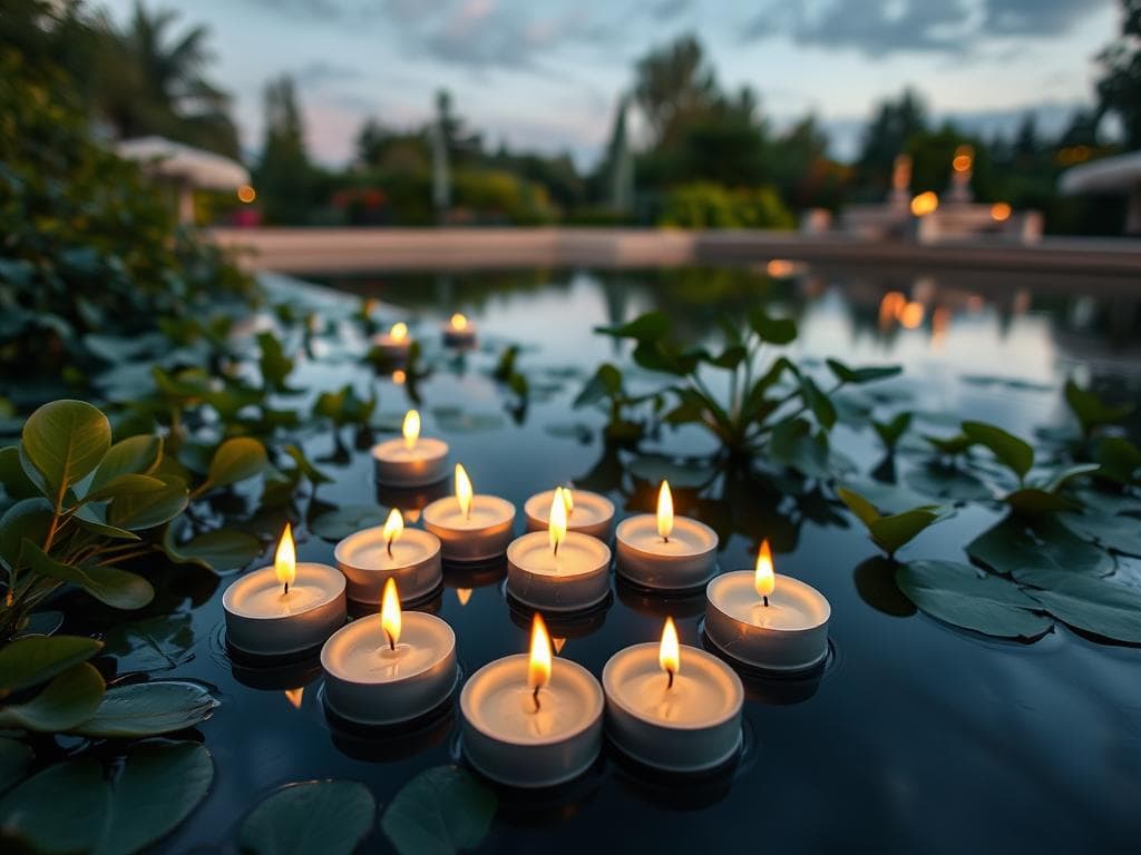 Schwimmkerzen für festliche Sommertage