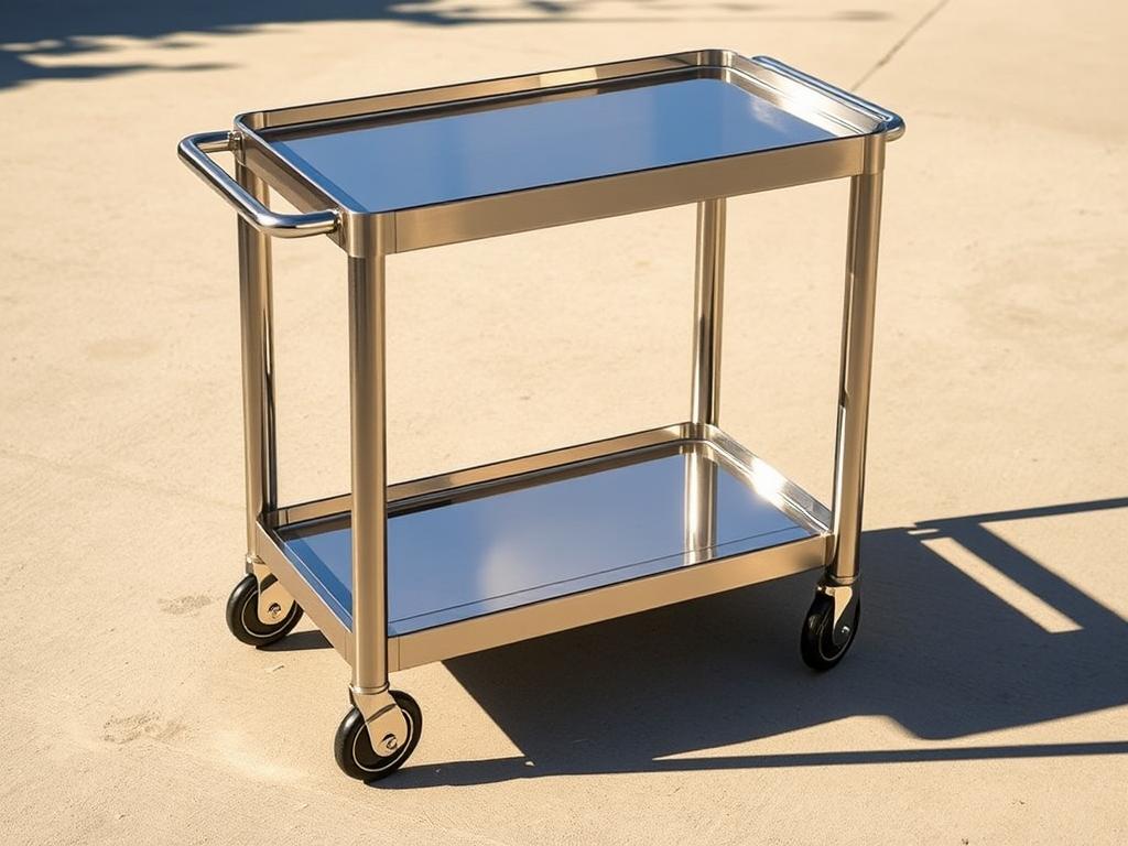 Edelstahl Servierwagen Pflege
