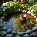 Wassergarten auf kleiner Fläche mit Mini Teich oder Wasserschale