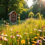 Naturgarten mit Insektenhotel und Wildblumenwiese kombinieren