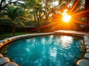 Mehr über den Artikel erfahren Wellness Garten mit Bio Pool statt klassischem Schwimmbecken