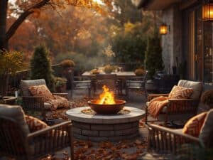 Mehr über den Artikel erfahren Feuerschale auf der Terrasse – Materialien, Modelle und Atmosphäre für Herbstabende