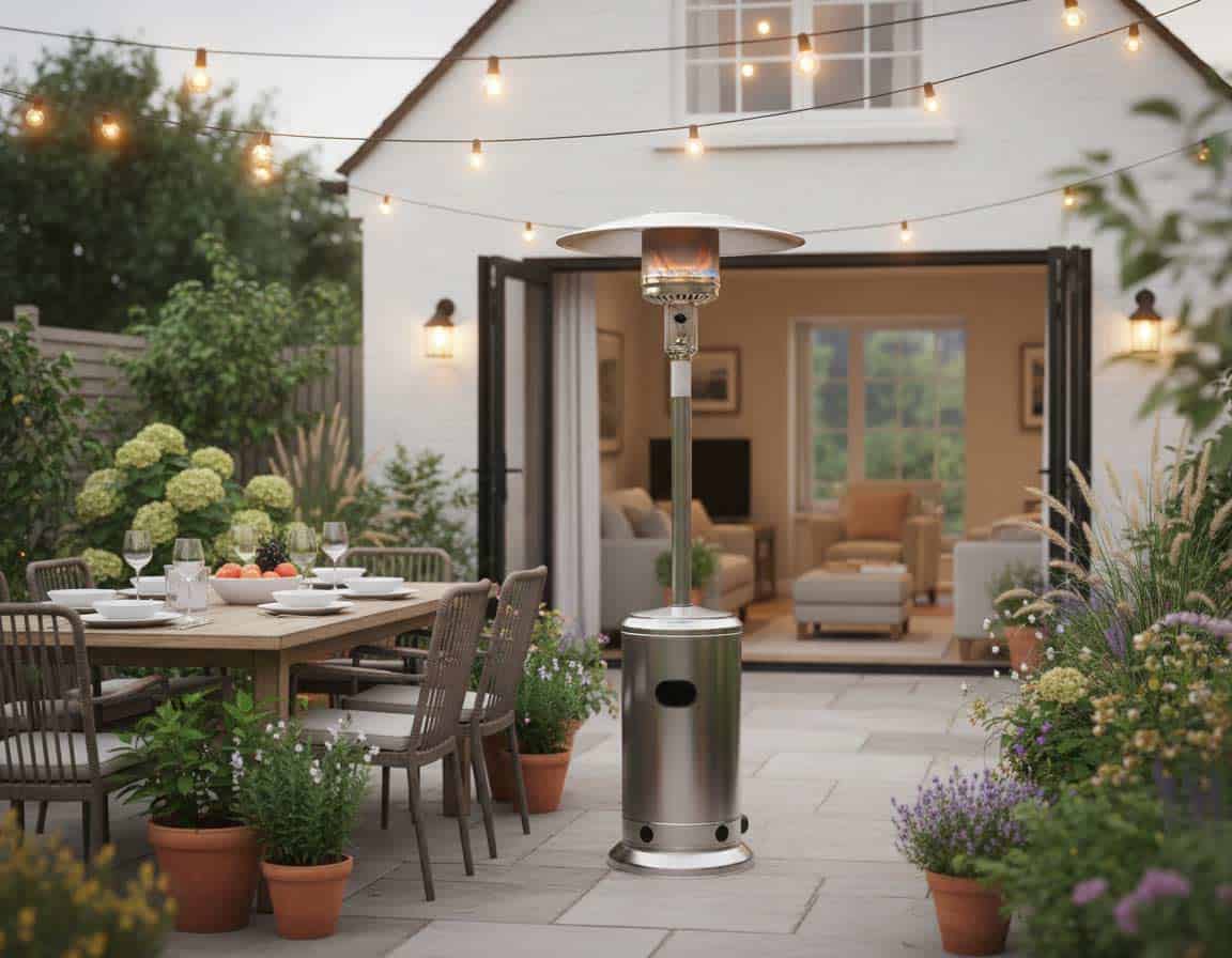 Heizstrahler im Garten