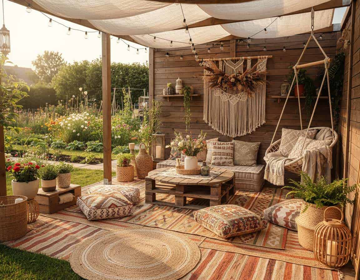 Terrasse im Boho Stil