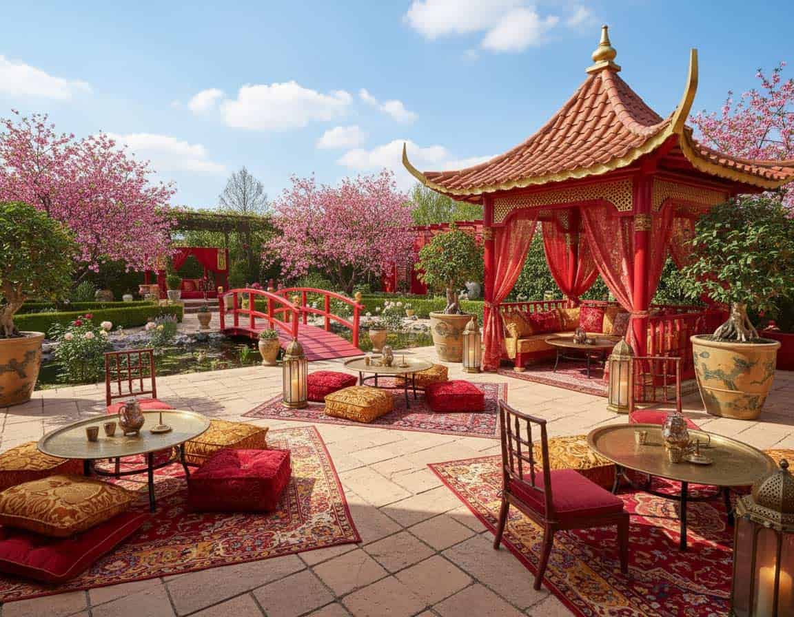 Orientalische Terrassengestaltung