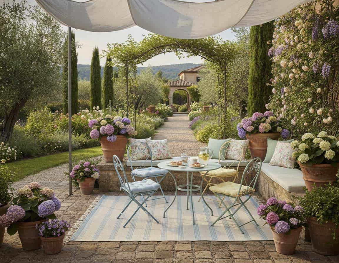Terrasse in Pastell für leichte Sommervibes Terrasse in Pastell für leichte Sommervibes