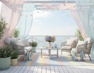 Mehr über den Artikel erfahren Pastellfarbene Terrassenideen für eine leichte Sommerstimmung