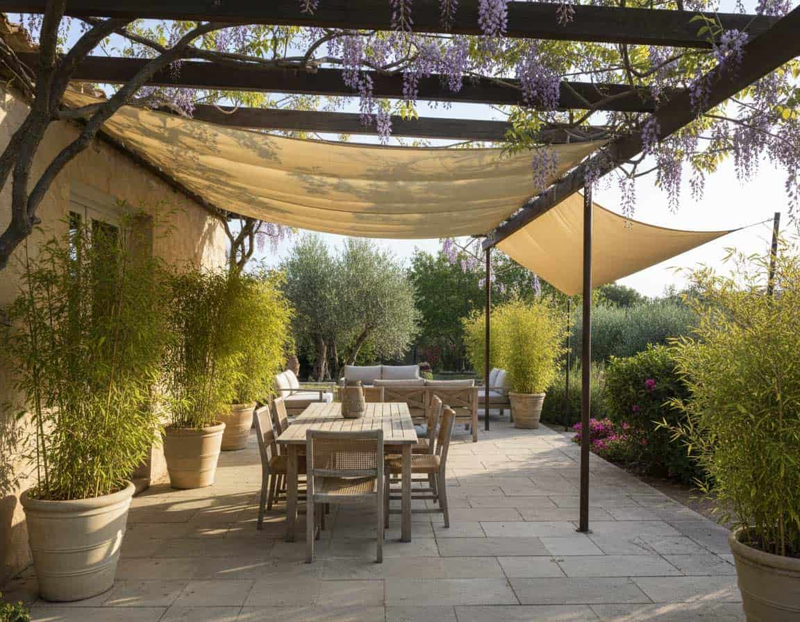 Du betrachtest gerade Terrasse beschatten ohne Sonnenschirm – Alternativen im Vergleich