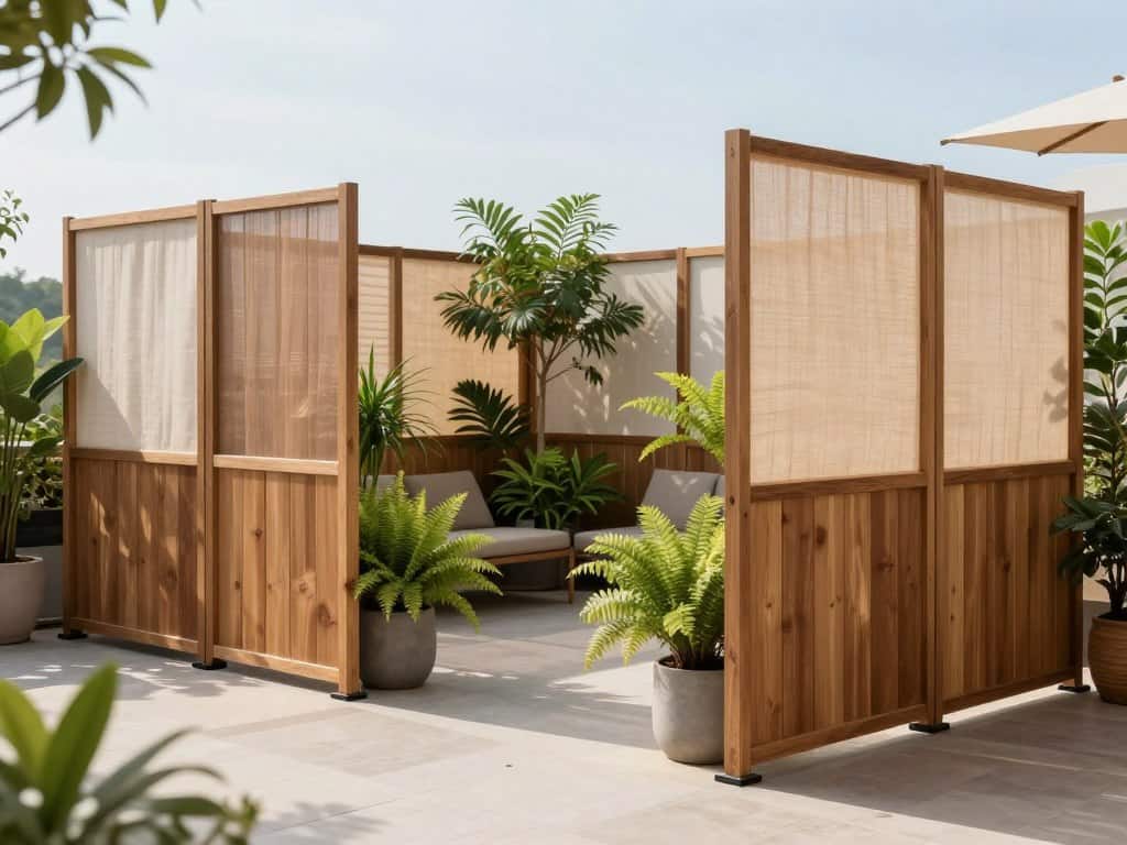 Mobile Trennwände Sichtschutz Mobile Trennwände Terrasse ohne Bohren
