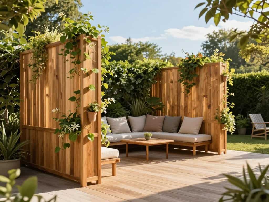 Terrasse Sichtschutz Ideen ohne Bohren