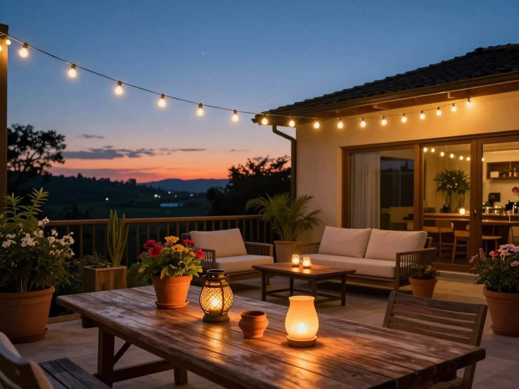 Terrasse beleuchten ohne Stromanschluss