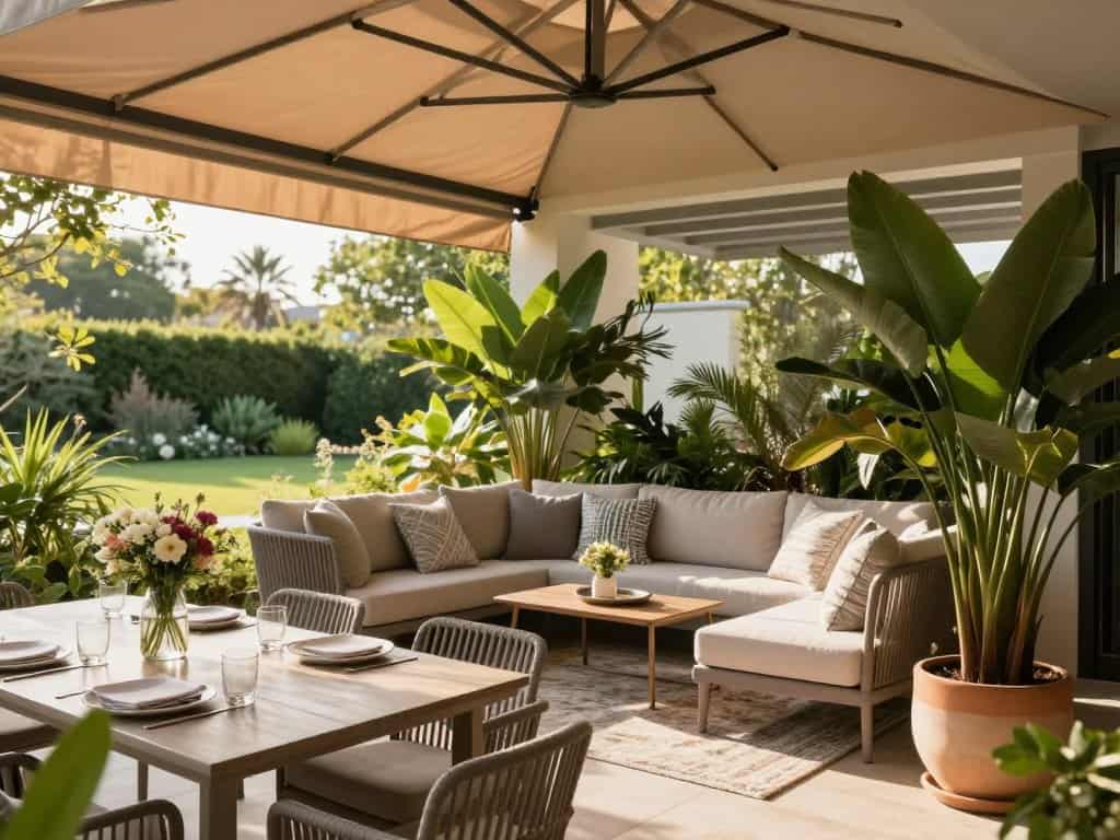 Terrasse beschatten ohne Sonnenschirm