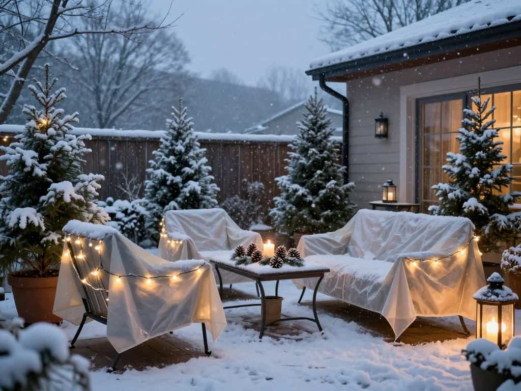 Holzterrasse winterfest machen