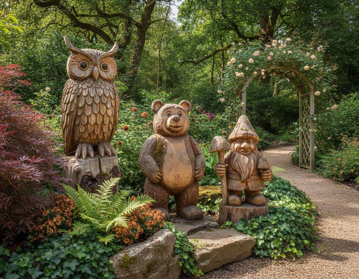 Holz Gartenfiguren Holz Gartenfiguren