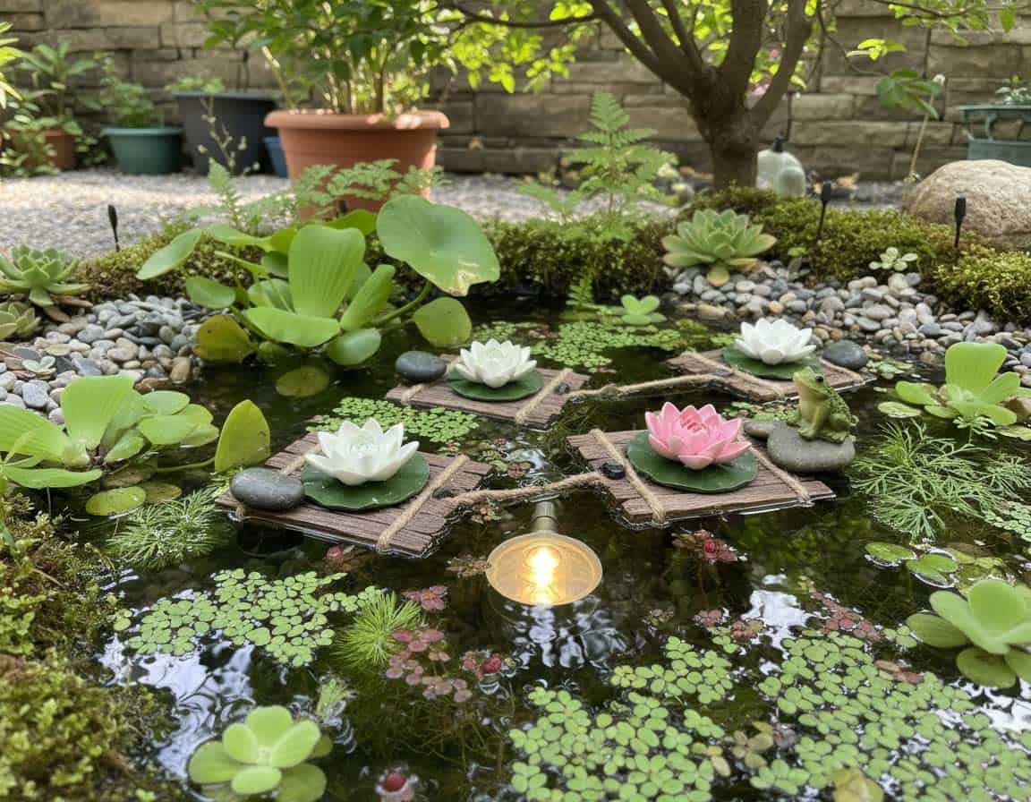 Pflanzen und Deko für den Miniatur Teich Pflanzen und Deko für den Miniatur Teich