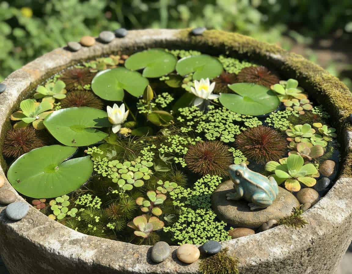 Schwimmpflanzen-Deko für den Miniteich Schwimmpflanzen-Deko für den Miniteich