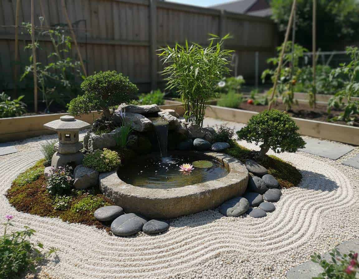 Ein Zen-Miniteich geht auch im heimischen Garten