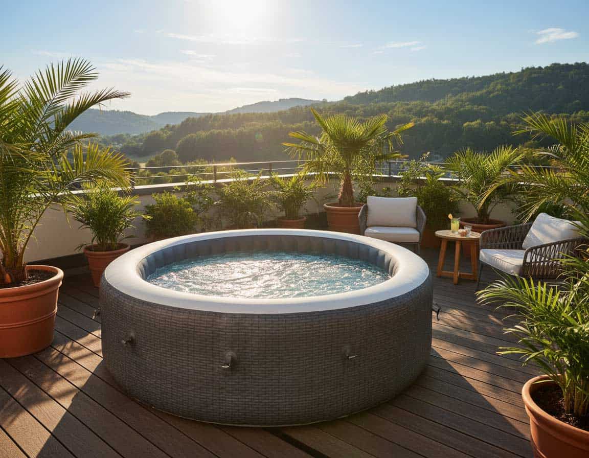 Dachterrasse mit Whirlpool Dachterrasse mit Whirlpool