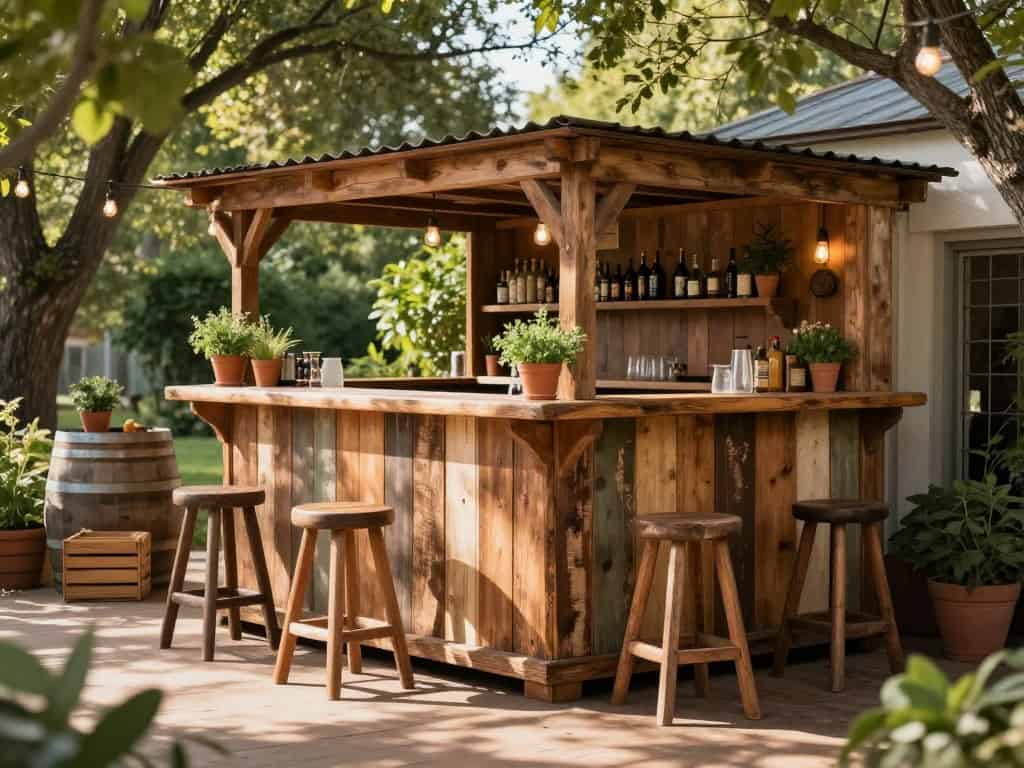 Bar aus Naturstein und Beton