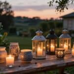 Kerzen und Windlichter draußen – welche Materialien wetterfest sind