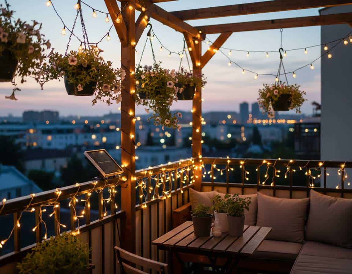 Solarbetriebene Gartenlichterketten für den Balkon Solarbetriebene Gartenlichterketten für den Balkon