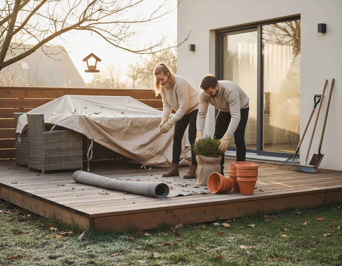 Terrasse winterfest machen – was wann zu tun ist